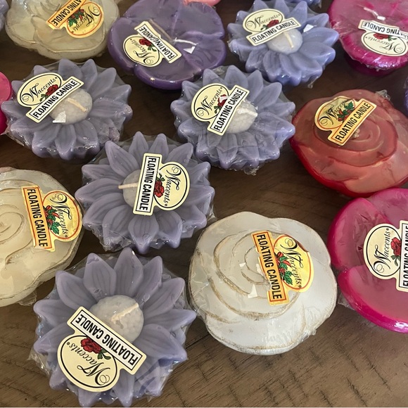 Floating Flower Candles by W’Accents made in USA lot of 24 - Picture 4 of 12